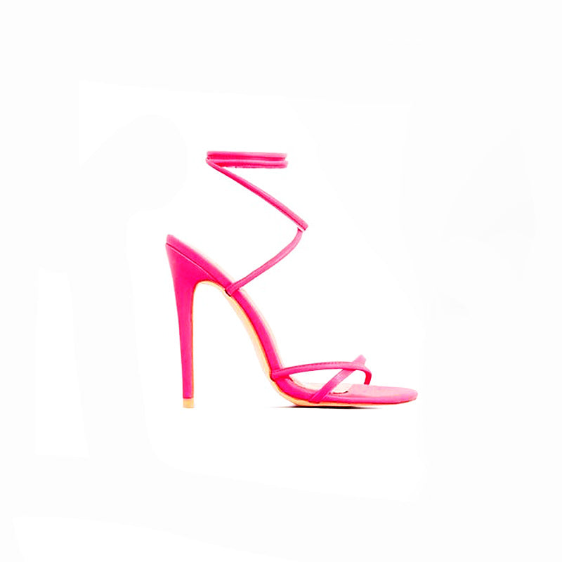 Candy Bright Toe Strap High Heels