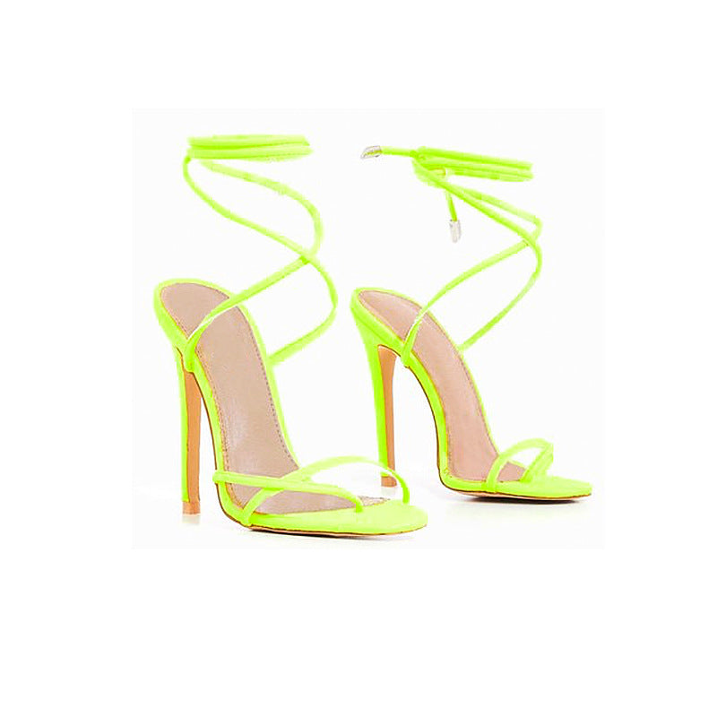 Candy Bright Toe Strap High Heels